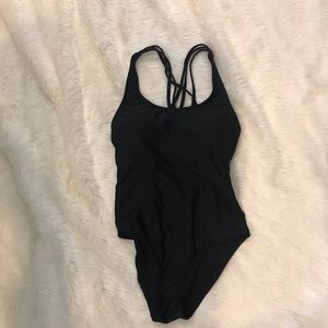 Black one piece, cheeky, swim suit